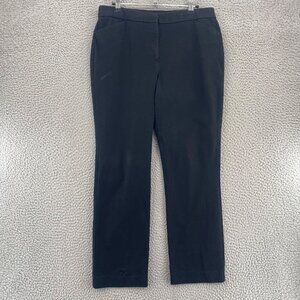 Chicos Pants Womens 1 US 8 Short Black Skinny Stretch Ankle Office Career Work